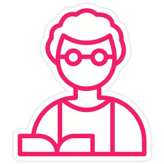 Vector Design Professor Icon Style