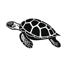 black silhouette of a turtle