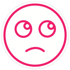 Vector Design Rolling Eyes Icon Style