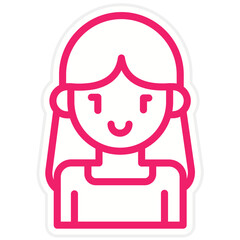 Vector Design Girl Icon Style