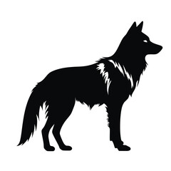 Naklejka premium black silhouette of a wolf