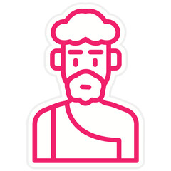 Vector Design Prehistoric Man Icon Style