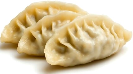 Freshly Made Dumplings on a White Background Ready to be Served for Enjoying Delicious Meals