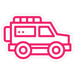 Vector Design Jeep Icon Style