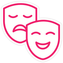 Vector Design Drama Icon Style