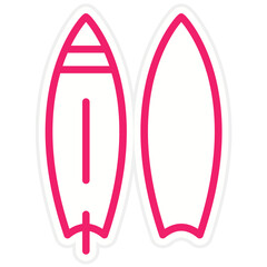 Vector Design Surfboard Icon Style