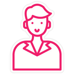 Vector Design Customer Male Icon Style