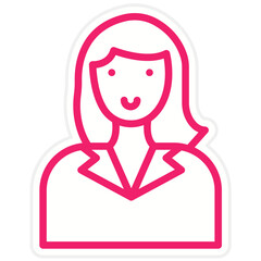 Vector Design Customer Female Icon Style
