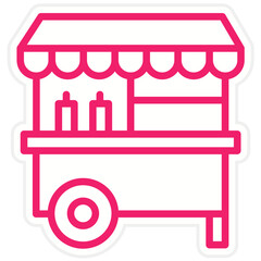 Obraz premium Vector Design Food Cart Icon Style