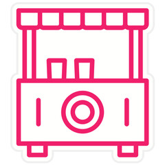 Vector Design Drinks Stall Icon Style