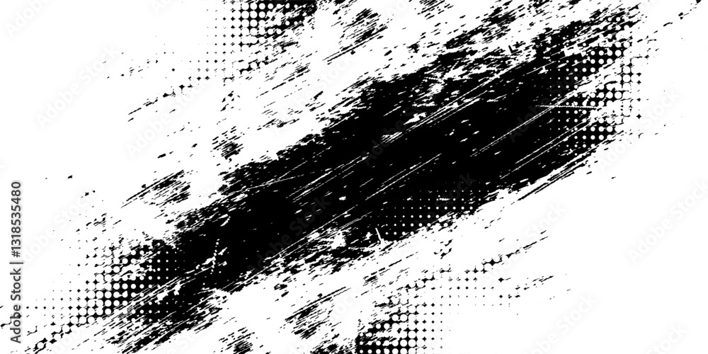 Poster vector brush srokes texture. distressed uneven texture. grunge background. abstract vector illustrat