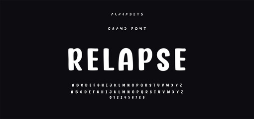 Kids style colorful font design, playful childish alphabet, letters and numbers