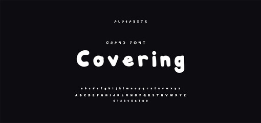 Kids style colorful font design, playful childish alphabet, letters and numbers