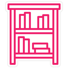 Vector Design Bookshelf Icon Style