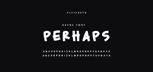 Kids style colorful font design, playful childish alphabet, letters and numbers