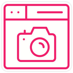 Vector Design Camera Website Icon Style