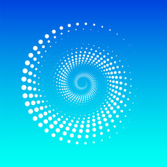 Radioactive dots. Dot divergence diagram. The polka dot icon. Techno style dot graphics. Circular dots digital vector illustration.