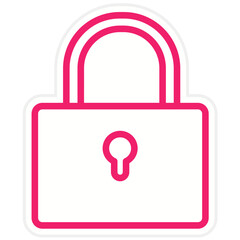 Vector Design Padlock Icon Style