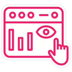 Vector Design Impression Rate Icon Style