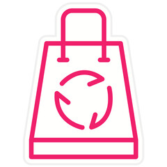 Vector Design Recycle Bag Icon Style