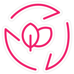 Vector Design Leaf Recycle Icon Style
