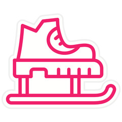 Vector Design Ice Skate Icon Style