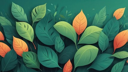 Tropical Leaves Background