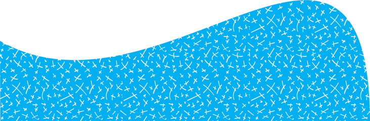 Blue Ocean Wave Background for Footers