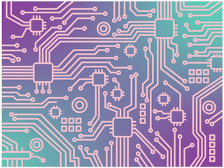 半導体やネットワークのイメージイラスト