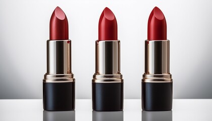 Obraz premium 白い背景に単体で配置された、赤い口紅