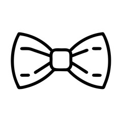 Wedding bow tie icon in line art style on a transparent background, wedding concept