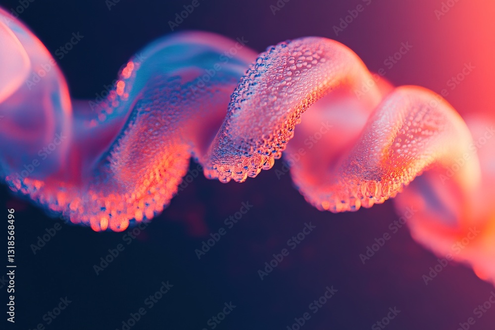 Poster beautiful twisting water droplets create an abstract art display