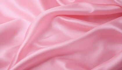 Obraz premium Elegant Pink Satin Fabric Background with Smooth and Shiny Texture