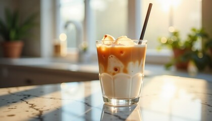 Iced Latte in Domestic Setting
