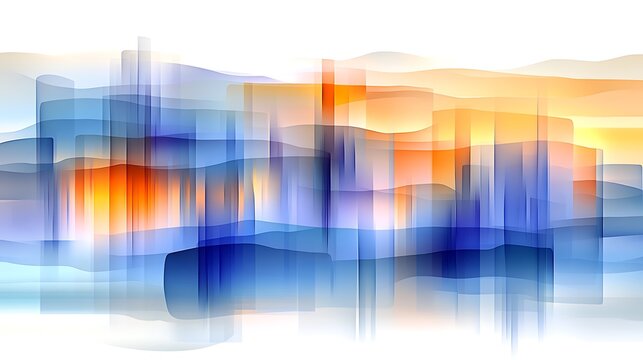 A minimalist tech-inspired design with glowing diagonal lines and smooth gradients in blue and purple hues.