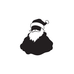 santa claus on a black background