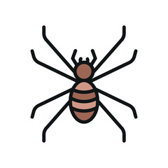 Fake spider April Fool's Day icon symbolizes playful pranks and surprise, perfect for joke-themed designs, trick visuals, and Halloween decorations.
