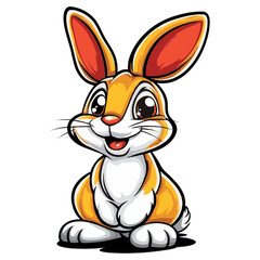 Obraz premium Bunny cartoon vector illustration 