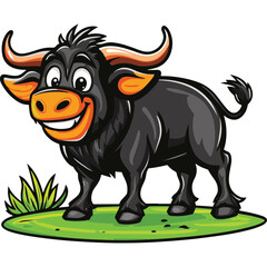 Fototapeta premium ox cartoon illustration 