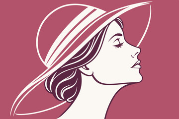 woman head vector silhouette