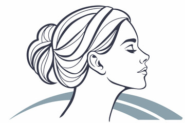 woman head vector silhouette