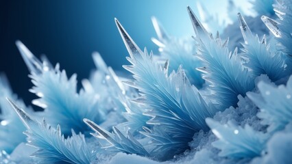 Sharp crystalline growth with snowy texture, capturing fragile beauty of frosty environment. Great for eco-themed visuals, holiday promotions, and fantasy settings.