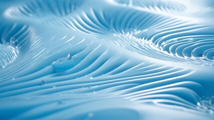 Undulating glass-like surface creating smooth, wave-like pattern. Ideal for clean product imagery, ocean-inspired marketing, and modern interior visuals.