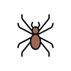 Fake spider April Fool's Day icon symbolizes playful pranks and surprise, perfect for joke-themed designs, trick visuals, and Halloween decorations.