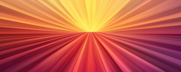 Obraz premium vibrant abstract image features dynamic rays of yellow and red converging towards central point, creating sense of movement and energy. gradient effect enhances depth and intensity of colors