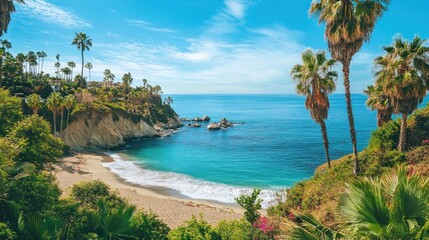 Fototapeta premium Coastal California Beach Paradise
