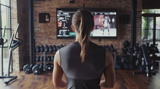 Virtual Personal Training: A trainer conducting a session via video call.