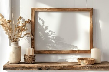Wood Frame Mockup Home Frame Mockup Wooden Frame Mockup Boho Frame Mockup Photo Mockup