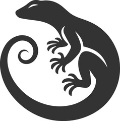 Lizard sitting with its tail wrapped around its body animal vector