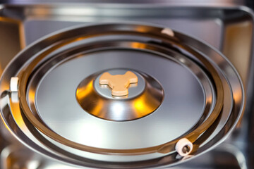 The inside of a microorndas oven